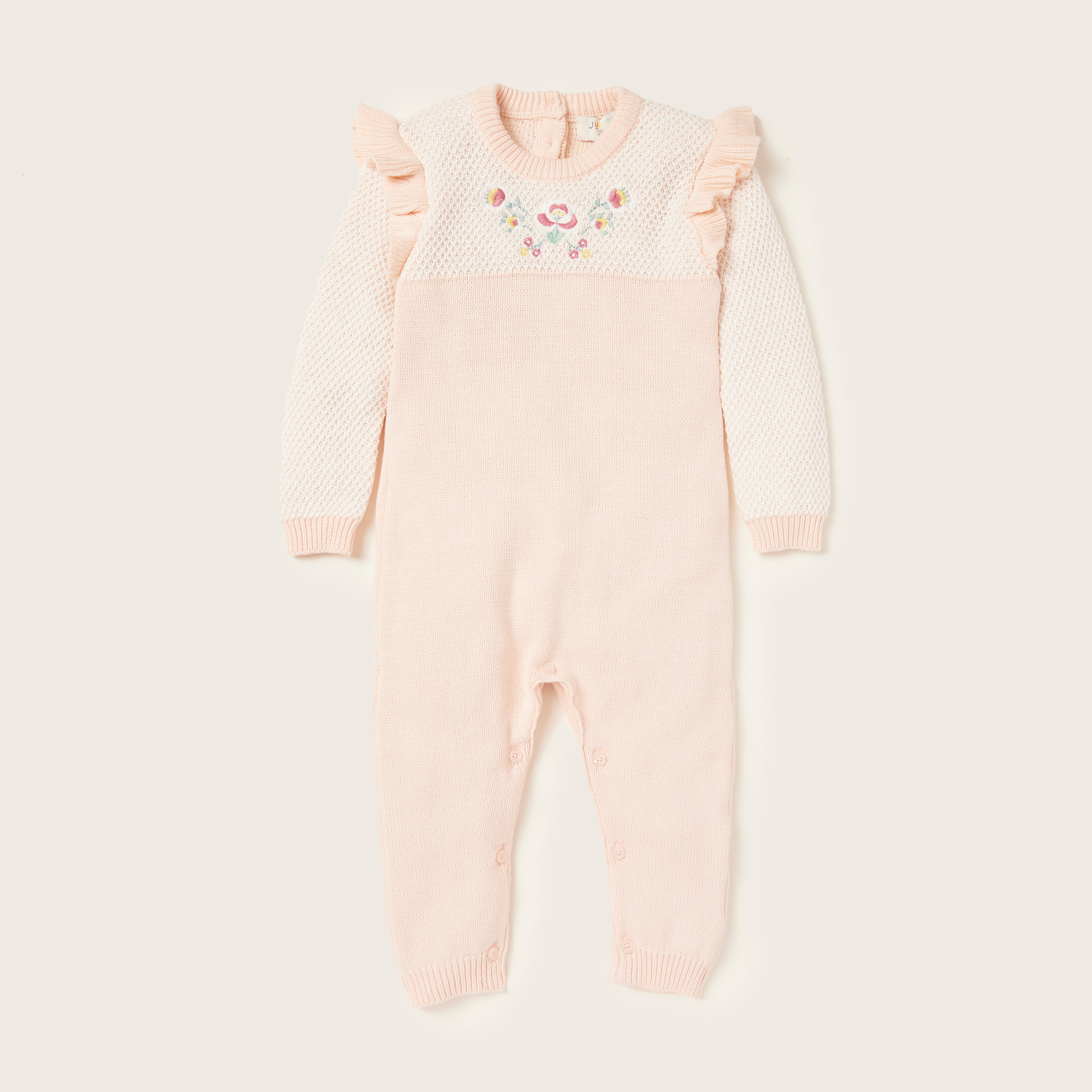 أفرول مطرز بأكمام طويلة من جونيورز-baby-girls-clothing-rompers-image-1