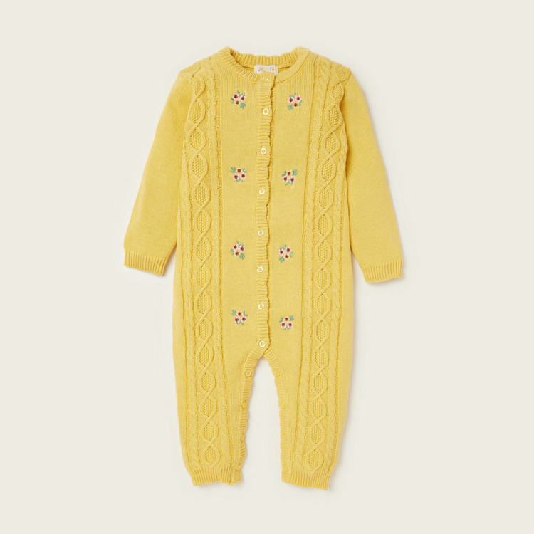Juniors Textured Sleepsuit with Long Sleeves