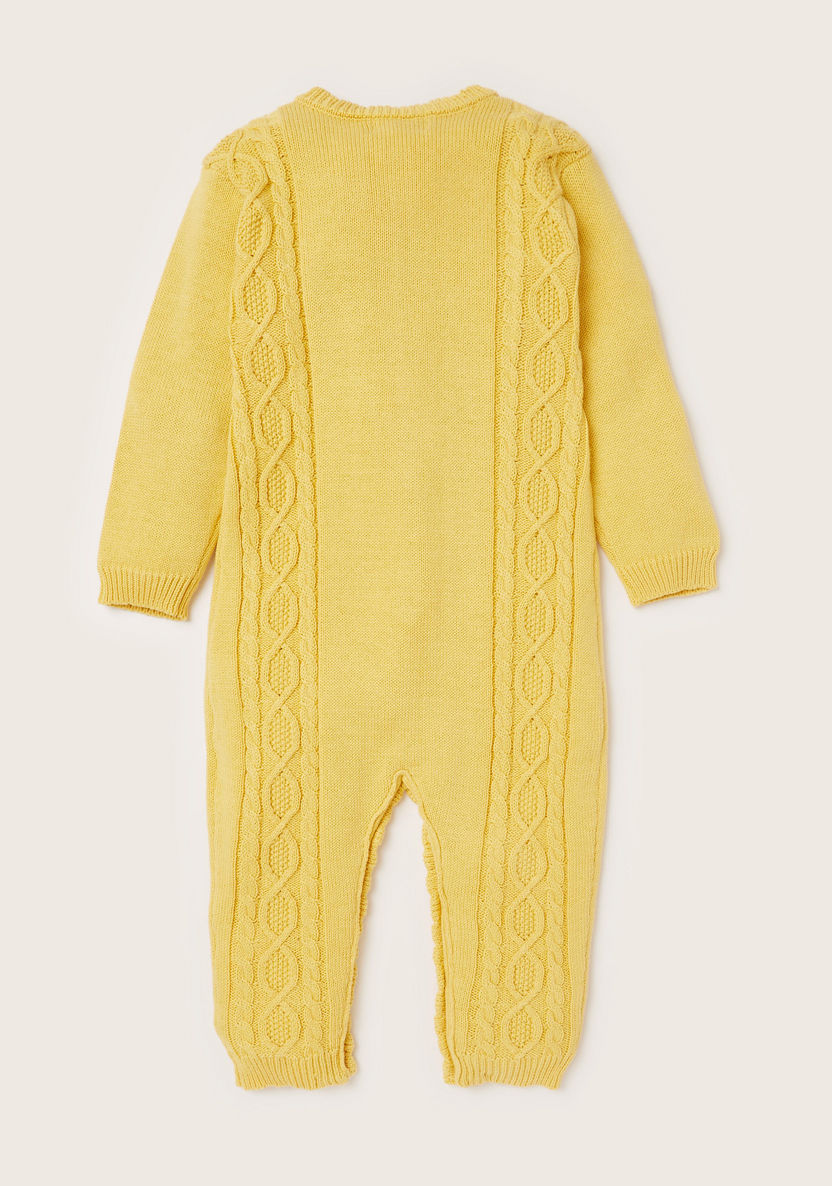 Juniors Textured Sleepsuit with Long Sleeves-Rompers%2C Dungarees and Jumpsuits-image-3