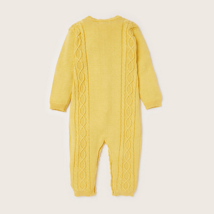 Juniors Textured Sleepsuit with Long Sleeves