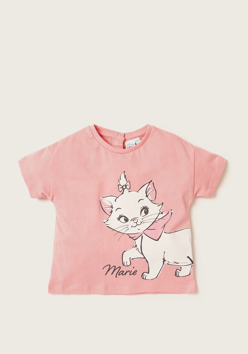 Disney Marie Print Crew Neck T-shirt with Short Sleeves - Set of 2-Multipacks-image-2