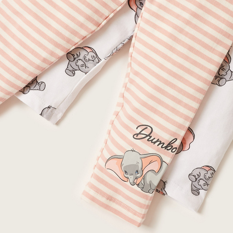 Disney Dumbo Print Leggings with Elasticated Waistband - Set of 2