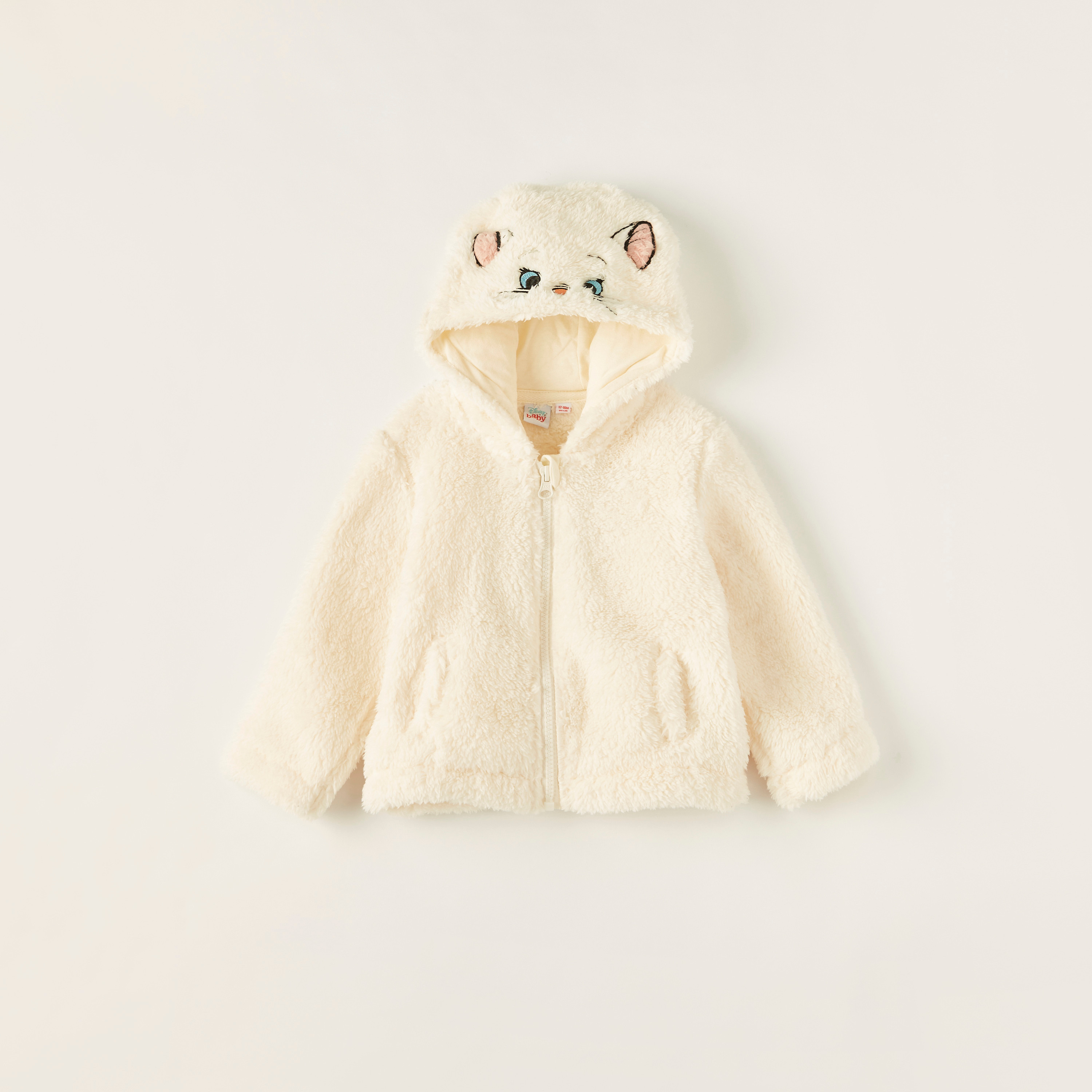 جاكيت بقبعة وسحاب إغلاق وأكمام طويلة وتطريز ماري من ديزني-baby-girls-clothing-winterwear-jacketsandcoats-image-1