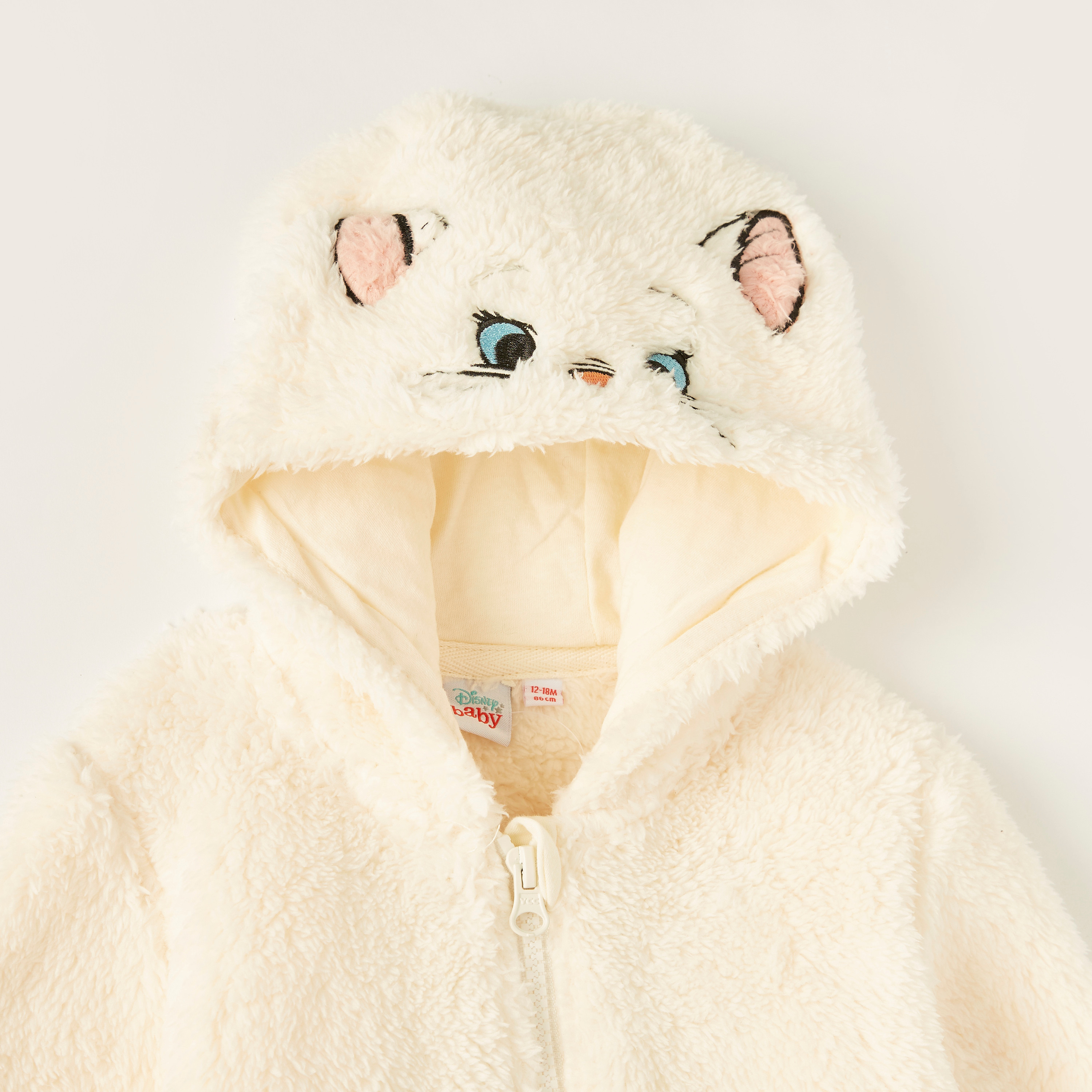 جاكيت بقبعة وسحاب إغلاق وأكمام طويلة وتطريز ماري من ديزني-baby-girls-clothing-winterwear-jacketsandcoats-image-2