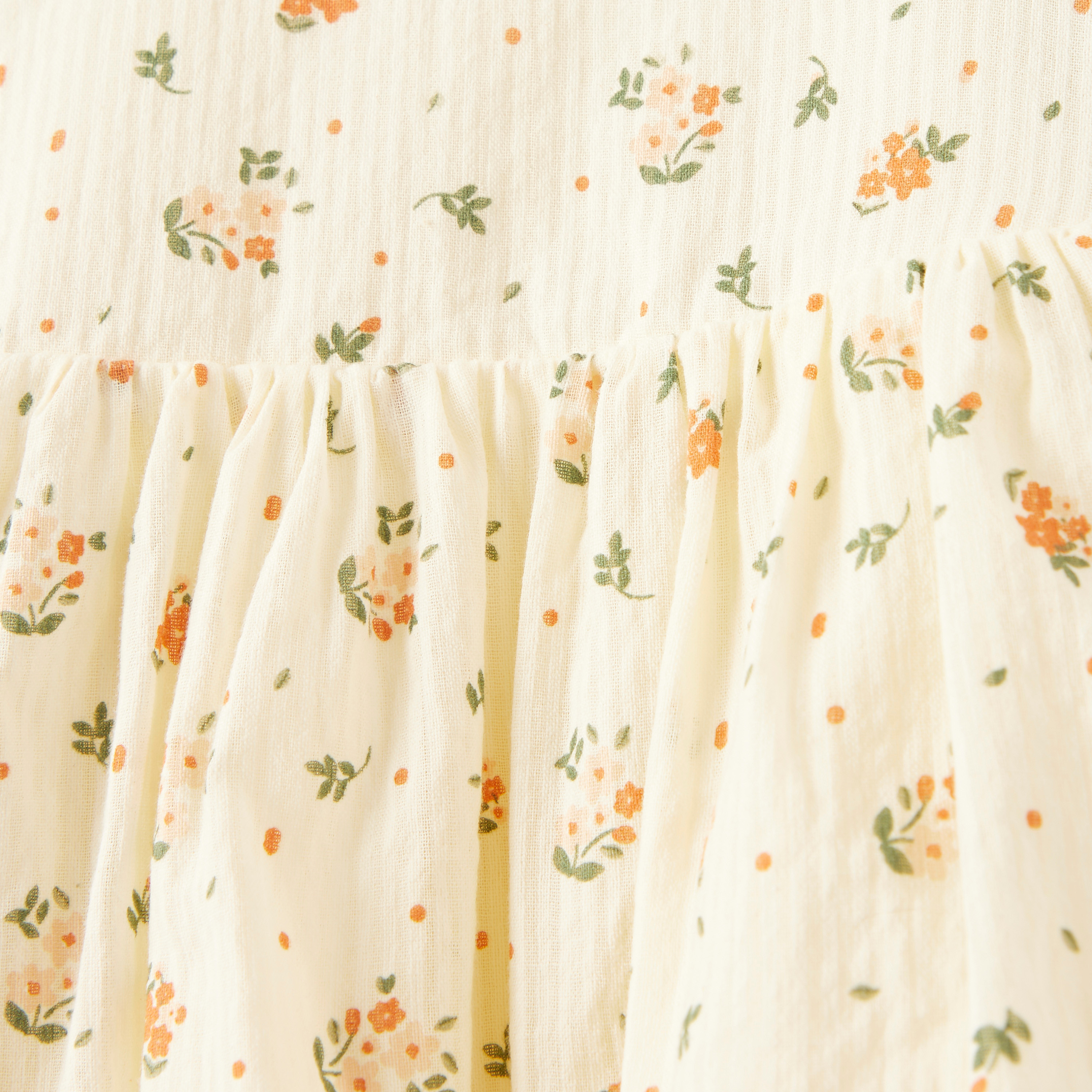 Love Earth All-Over Floral Print Organic Dress with Long Sleeves-baby-girls-clothing-dressesandjumpsuits-image-2