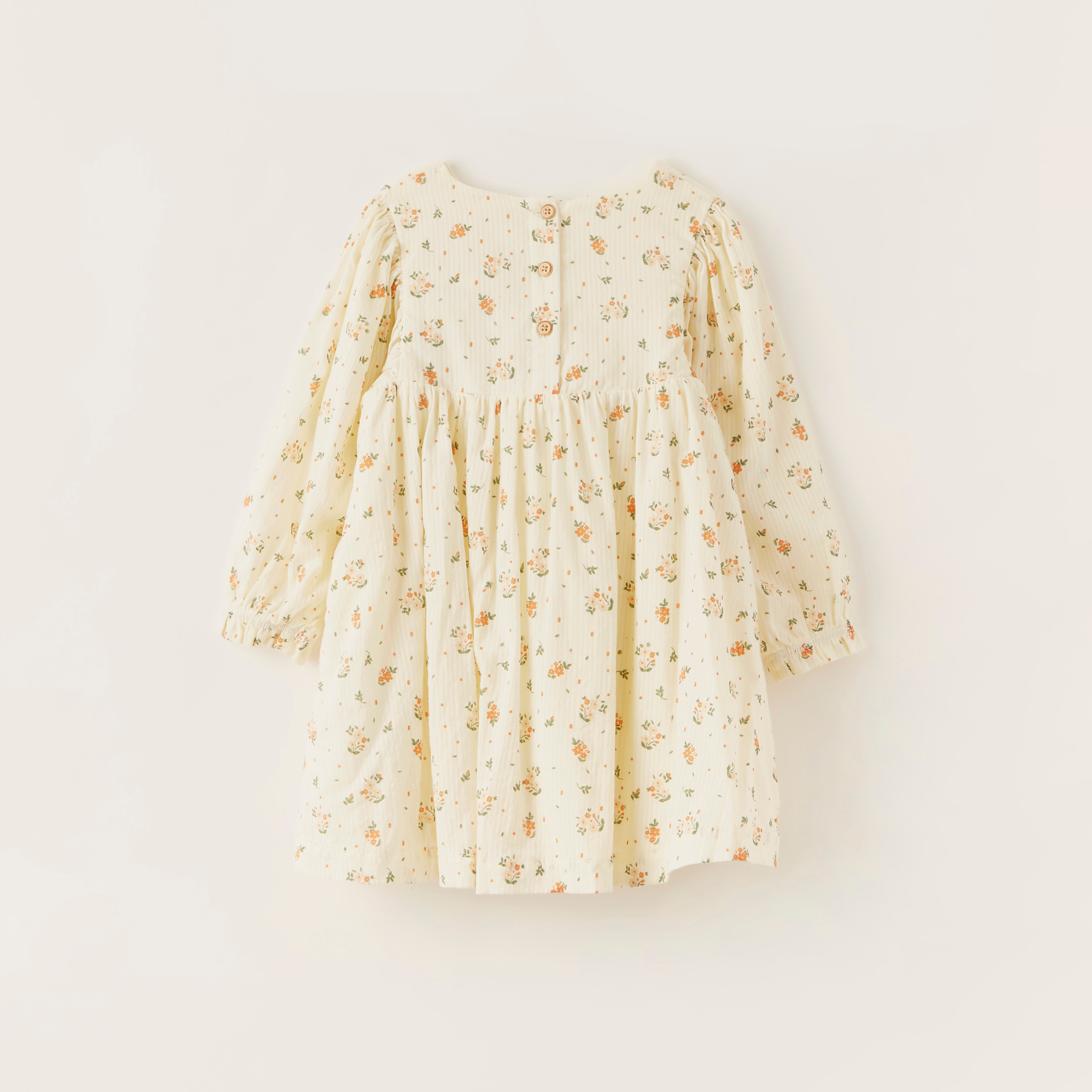 Love Earth All-Over Floral Print Organic Dress with Long Sleeves-baby-girls-clothing-dressesandjumpsuits-image-3