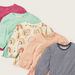 Juniors Printed T-shirt with Long Sleeves and Ruffle Detail - Set of 5-T Shirts-thumbnail-6