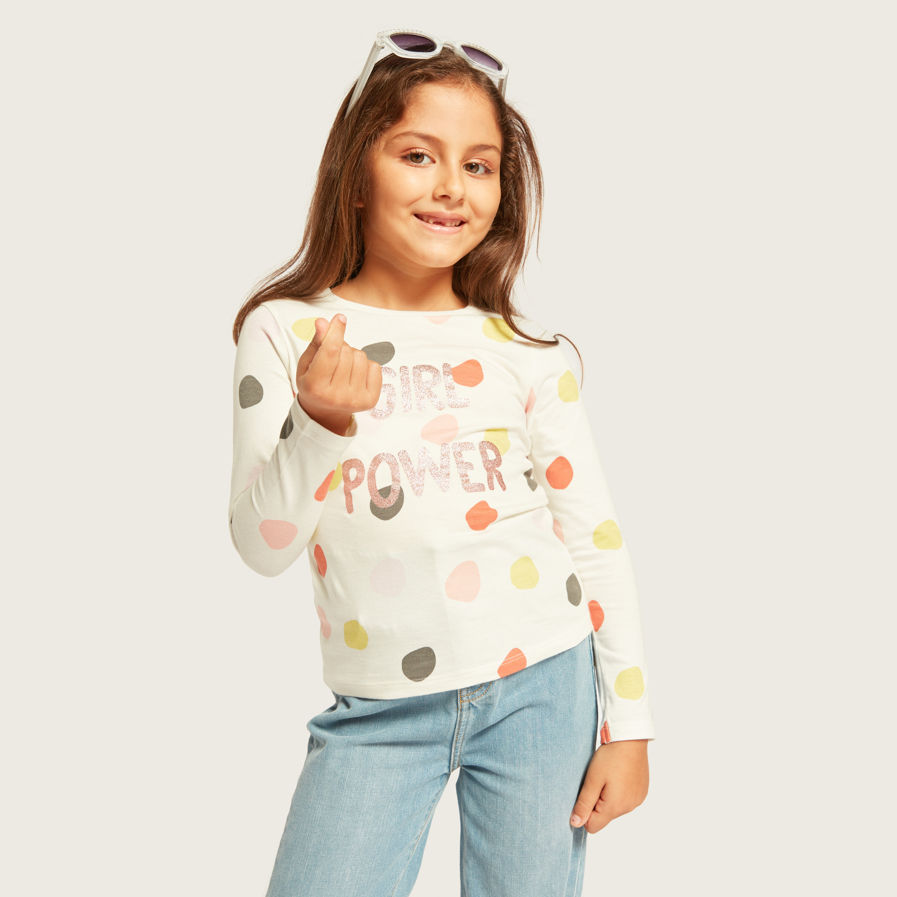 Juniors All-Over Print T-shirt with Long Sleeves-girls-clothing-schoolwear-tshirts-image-2