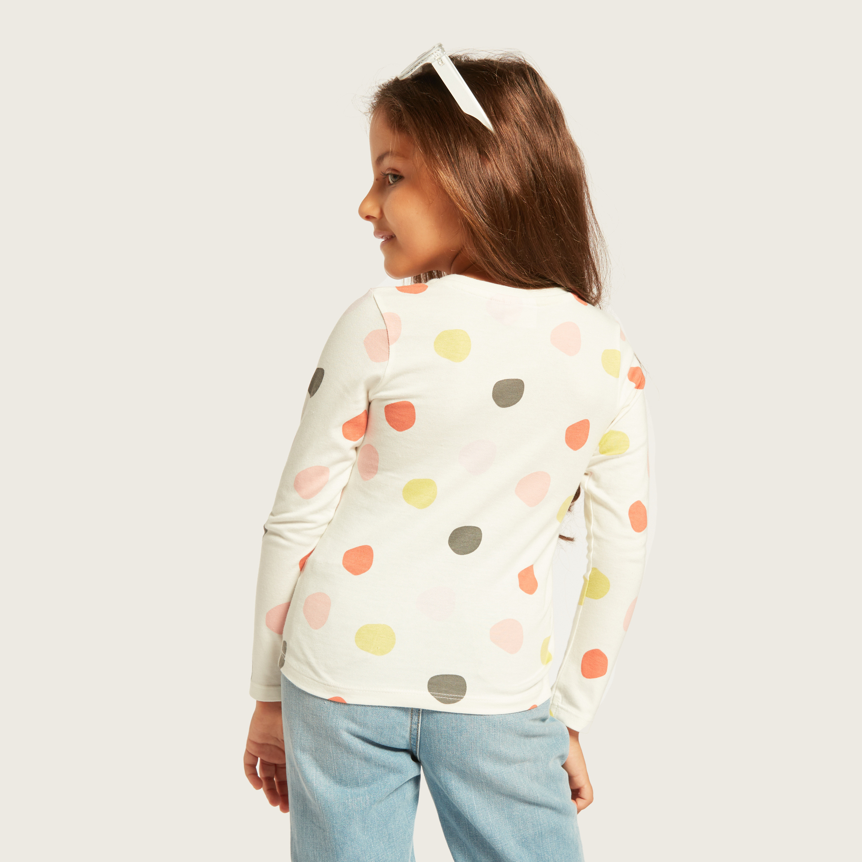 Juniors All-Over Print T-shirt with Long Sleeves-girls-clothing-schoolwear-tshirts-image-4