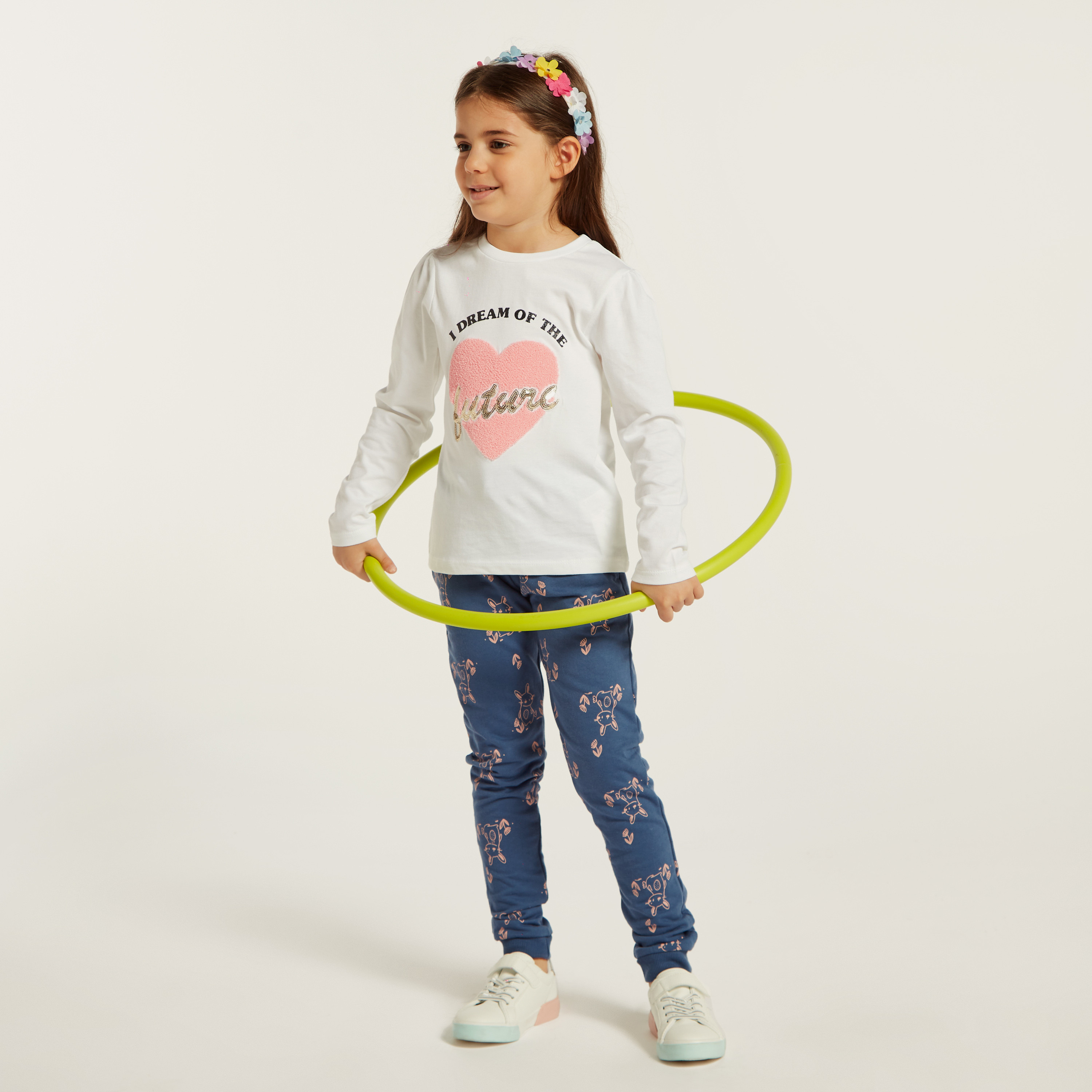 Juniors Assorted Knit Pants with Pockets and Drawstring Closure - Set of 3-girls-clothing-multipacks-image-2