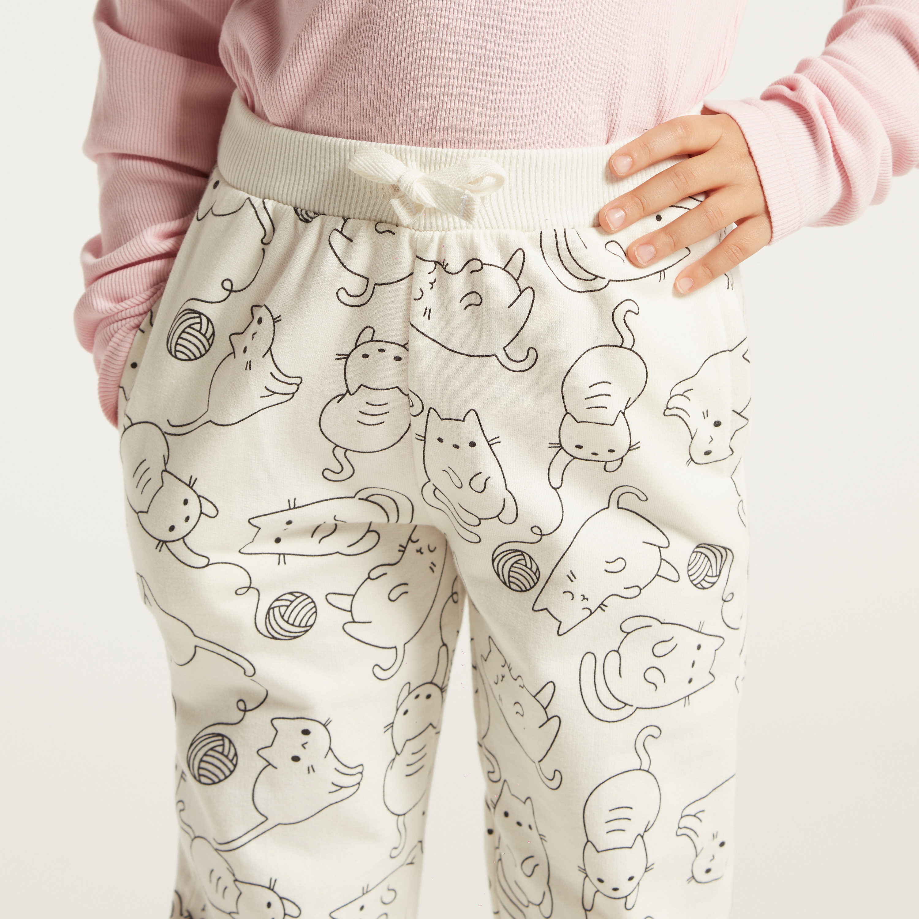 Juniors Printed Jog Pants with Drawstring Closure - Set of 3-baby-girls-clothing-bottoms-joggersandtrackpants-image-4