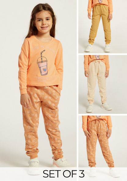Juniors Assorted Knit Pants with Pockets and Drawstring Closure - Set of 3