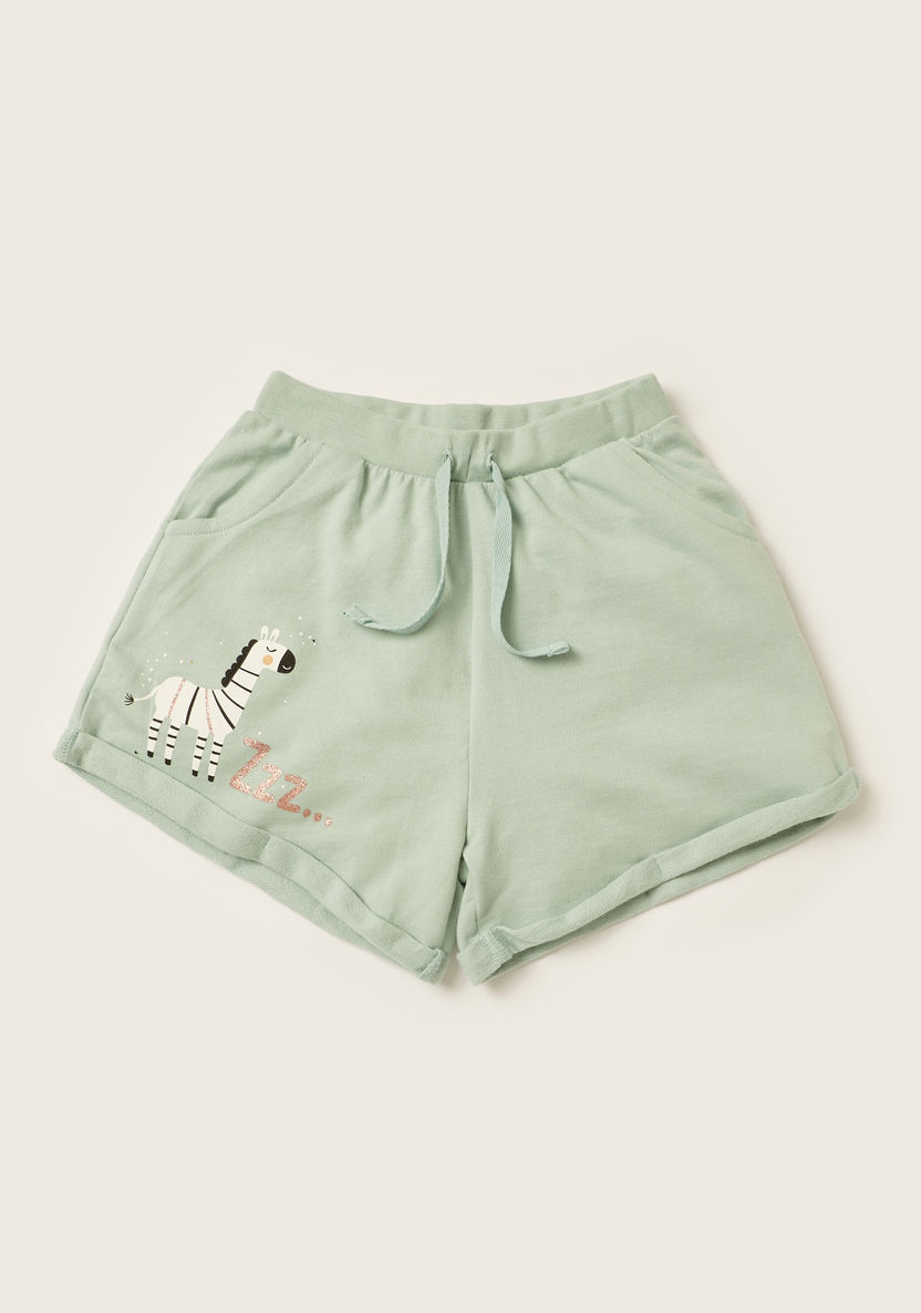 Juniors Assorted Knit Shorts with Pockets and Drawstring Closure - Set of 3-Shorts-image-2