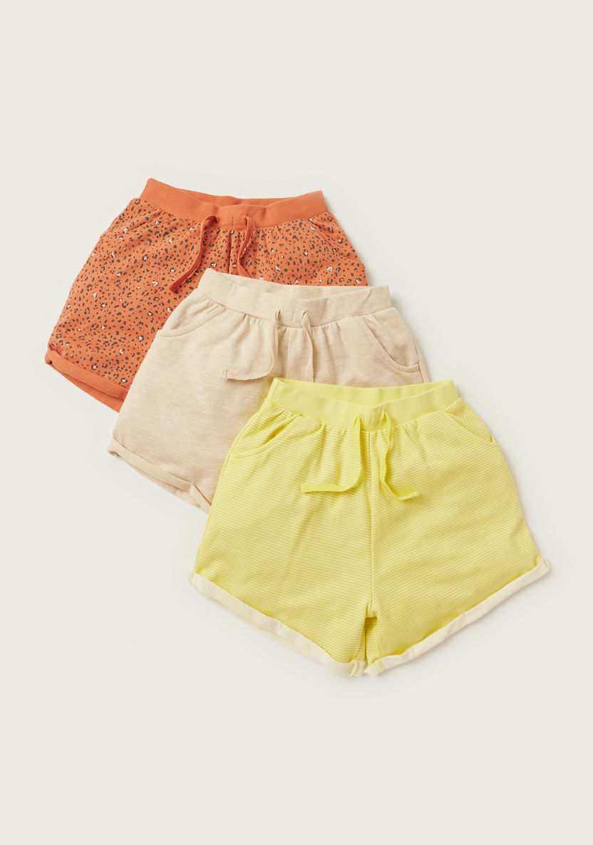 Juniors Assorted Knit Shorts with Pockets and Drawstring Closure - Set of 3-Shorts-image-0