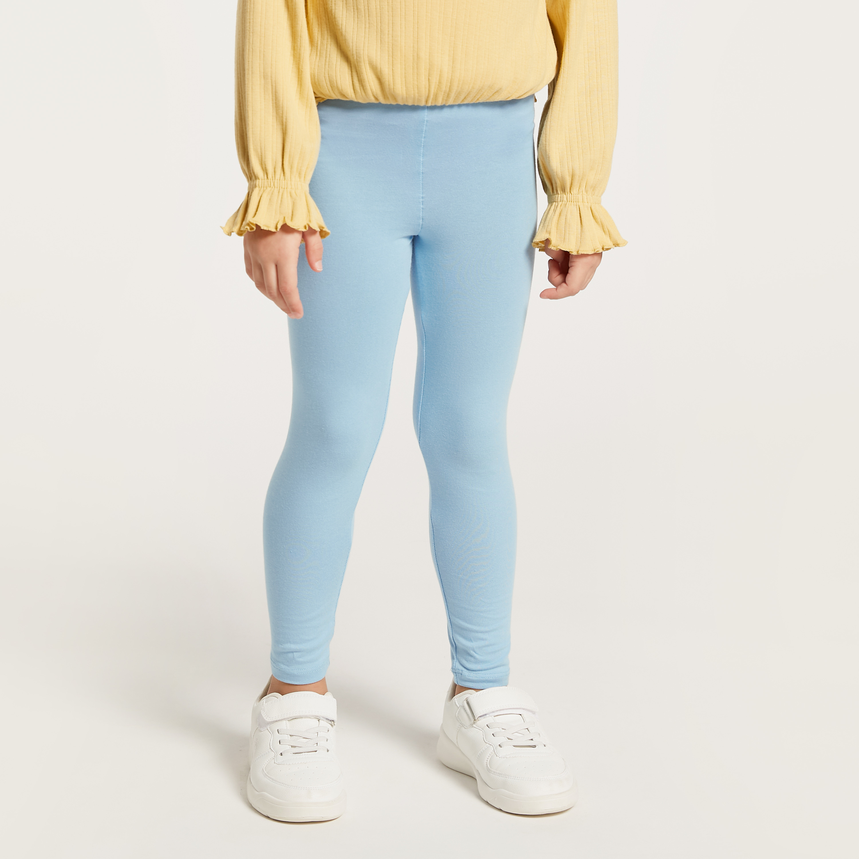 Juniors Assorted Leggings with Elasticated Waistband - Set of 5-baby-girls-clothing-bottoms-leggings-image-9