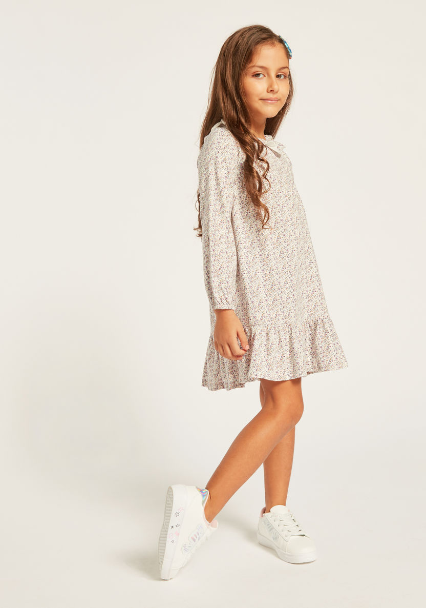 Juniors Printed Knit Dress with Long Sleeves - Set of 3-Dresses%2C Gowns and Frocks-image-4