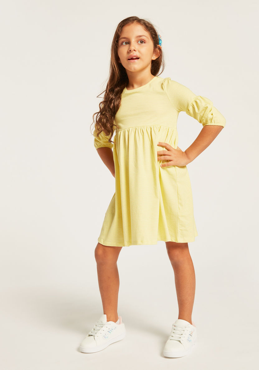 Juniors Assorted Knit Dress with Three Quarter Sleeves - Set of 3-Dresses%2C Gowns and Frocks-image-5