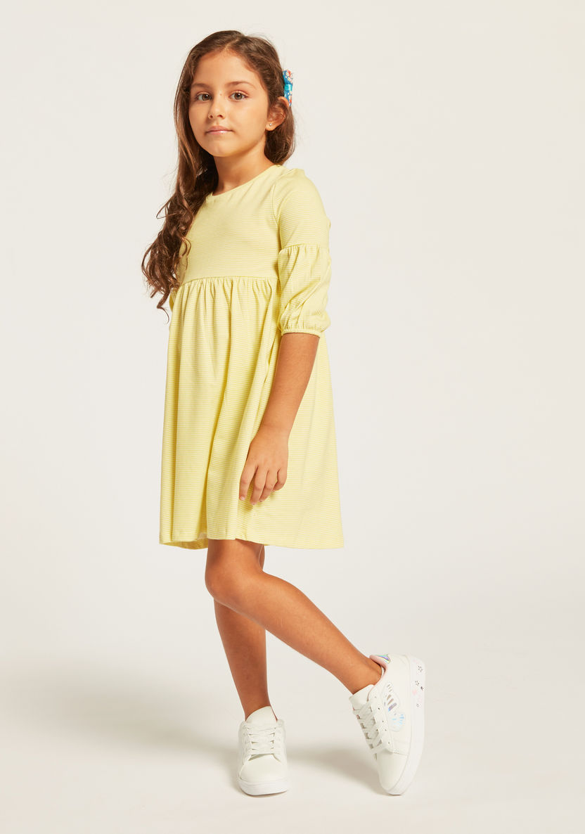 Juniors Assorted Knit Dress with Three Quarter Sleeves - Set of 3-Dresses%2C Gowns and Frocks-image-6