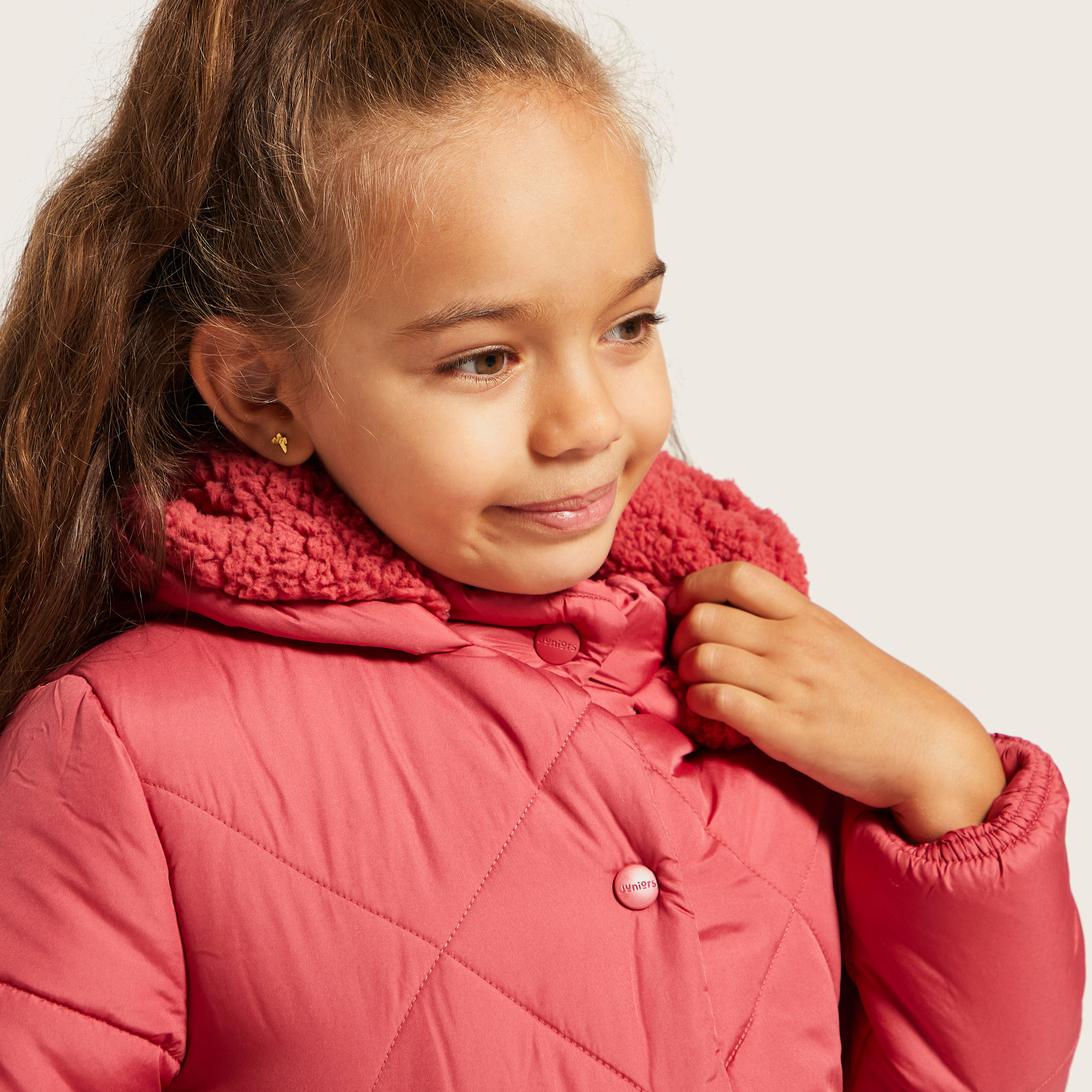 جاكيت بقبعة وأكمام طويلة من جونيورز-baby-girls-clothing-winterwear-jacketsandcoats-image-3