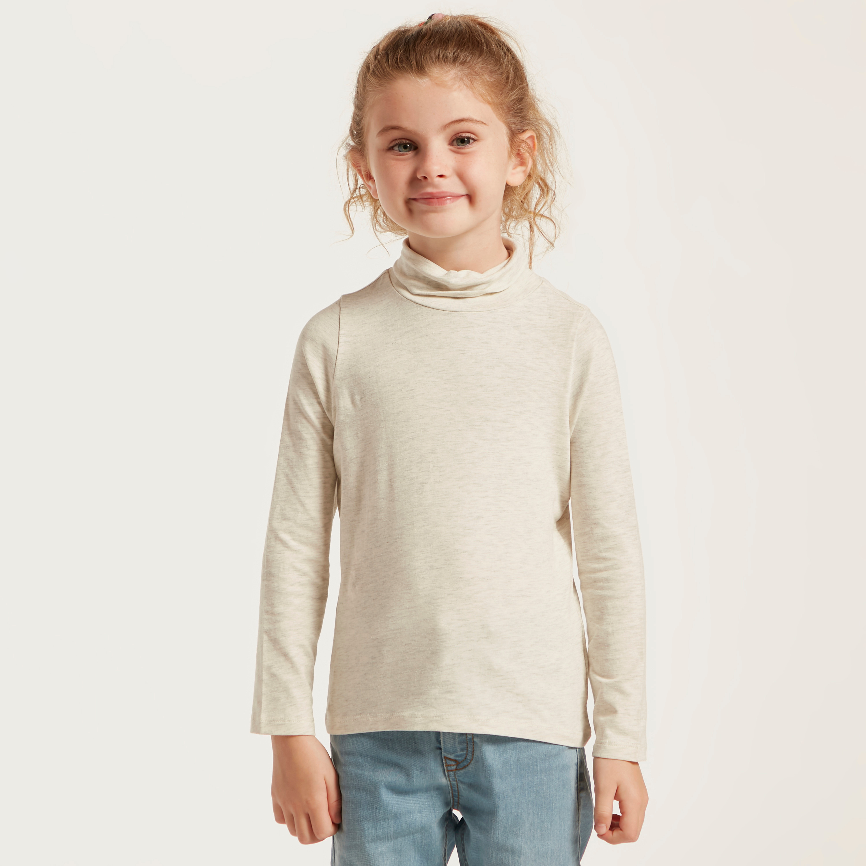Juniors Assorted T-shirt with Turtle Neck and Long Sleeves - Set of 2-girls-clothing-multipacks-image-5