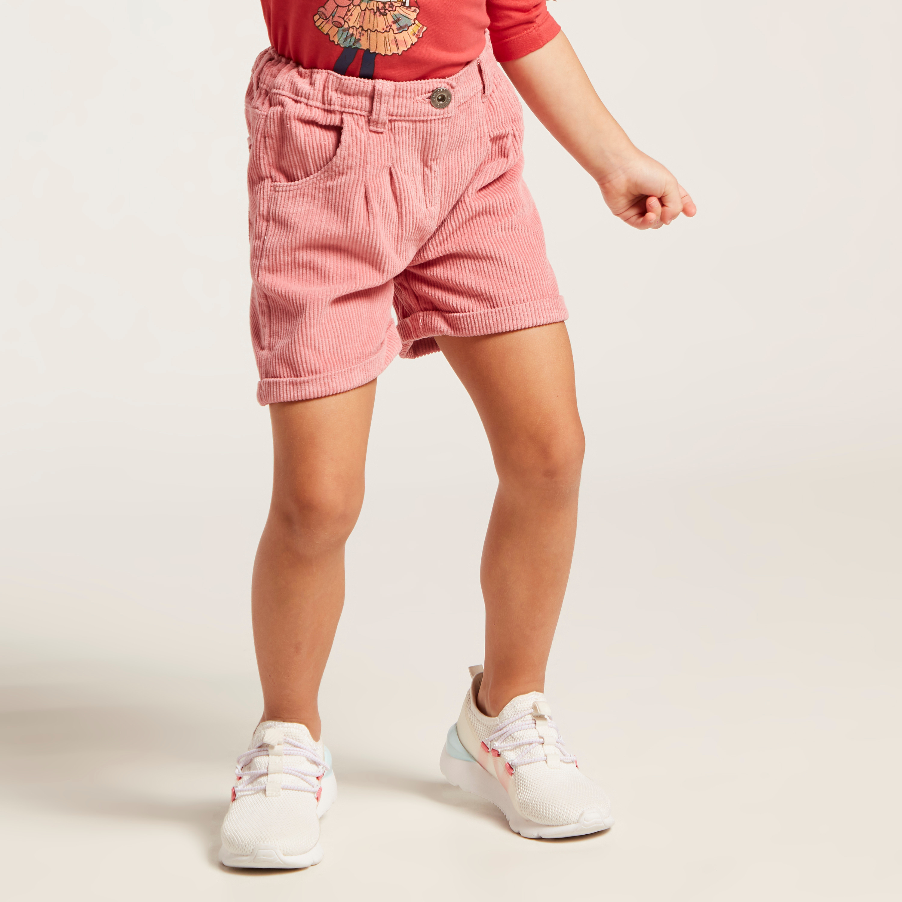 شورت سادة بزر إغلاق وجيوب من جونيورز-baby-girls-clothing-bottoms-shorts-image-2