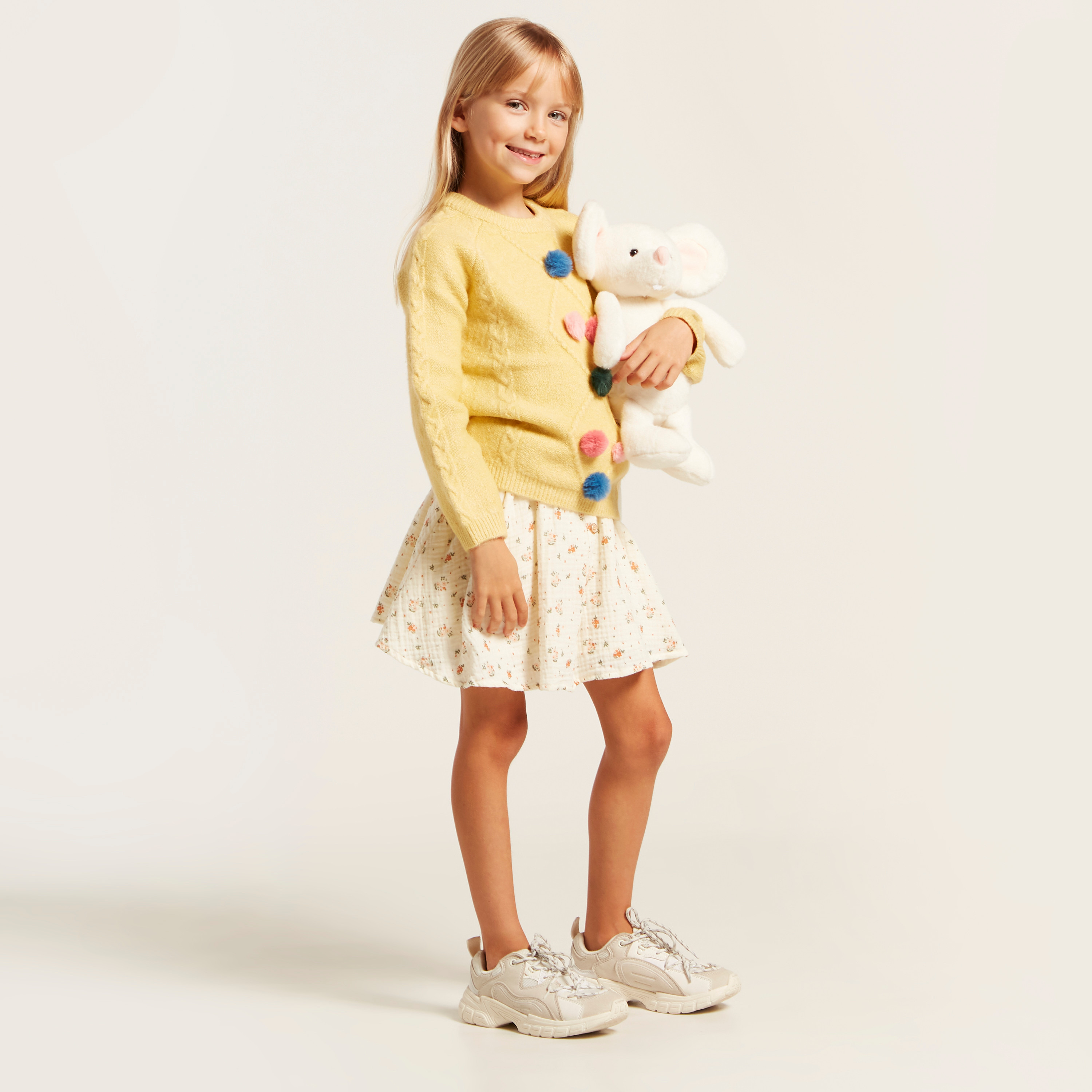 Juniors Textured Pullover with Long Sleeves-baby-girls-clothing-jumpersandcardigans-image-1