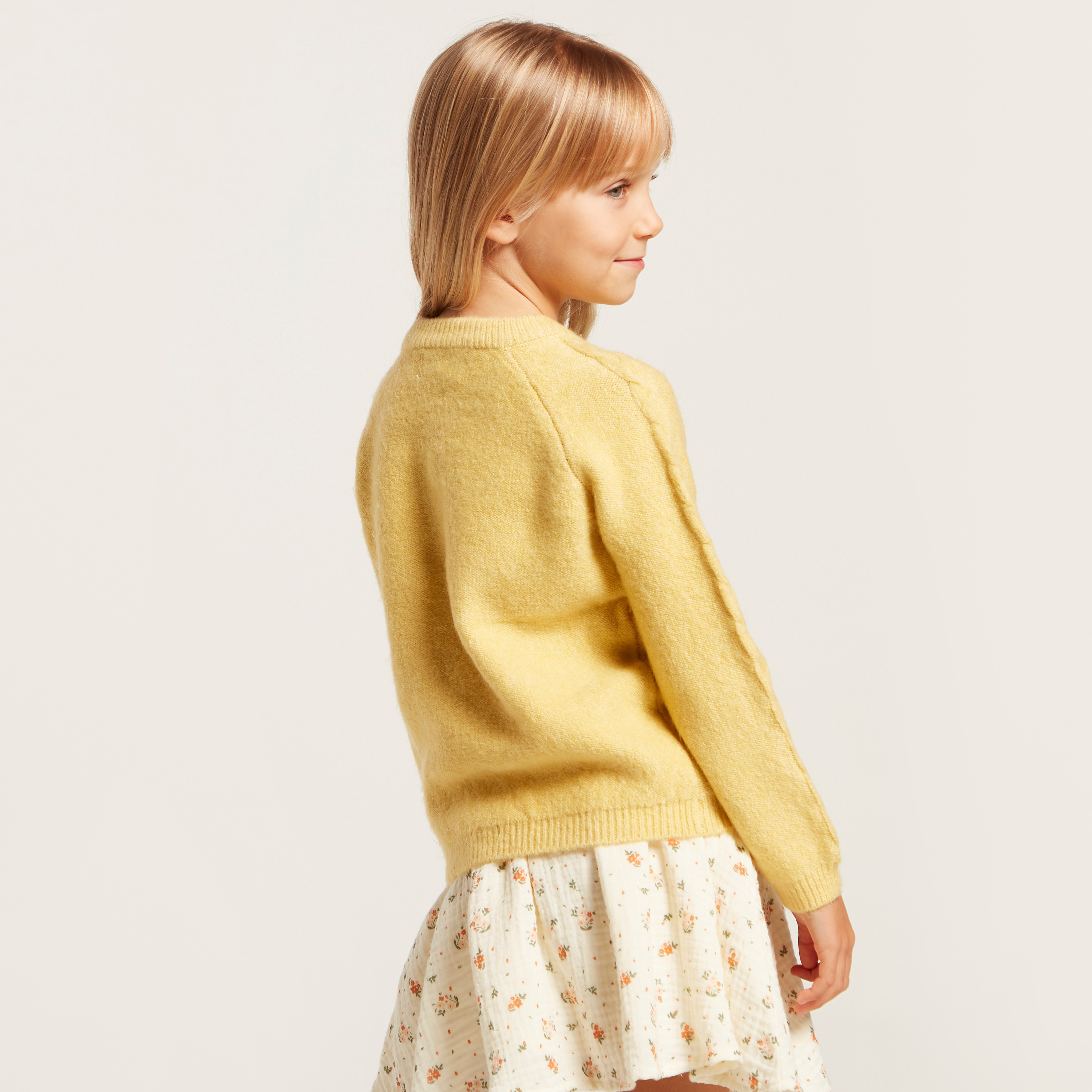 Juniors Textured Pullover with Long Sleeves-baby-girls-clothing-jumpersandcardigans-image-4