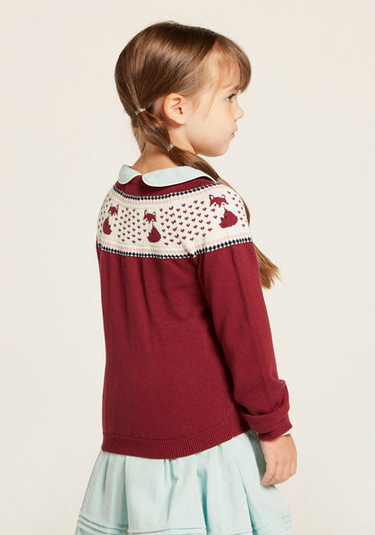 Juniors Textured Cardigan with Long Sleeves