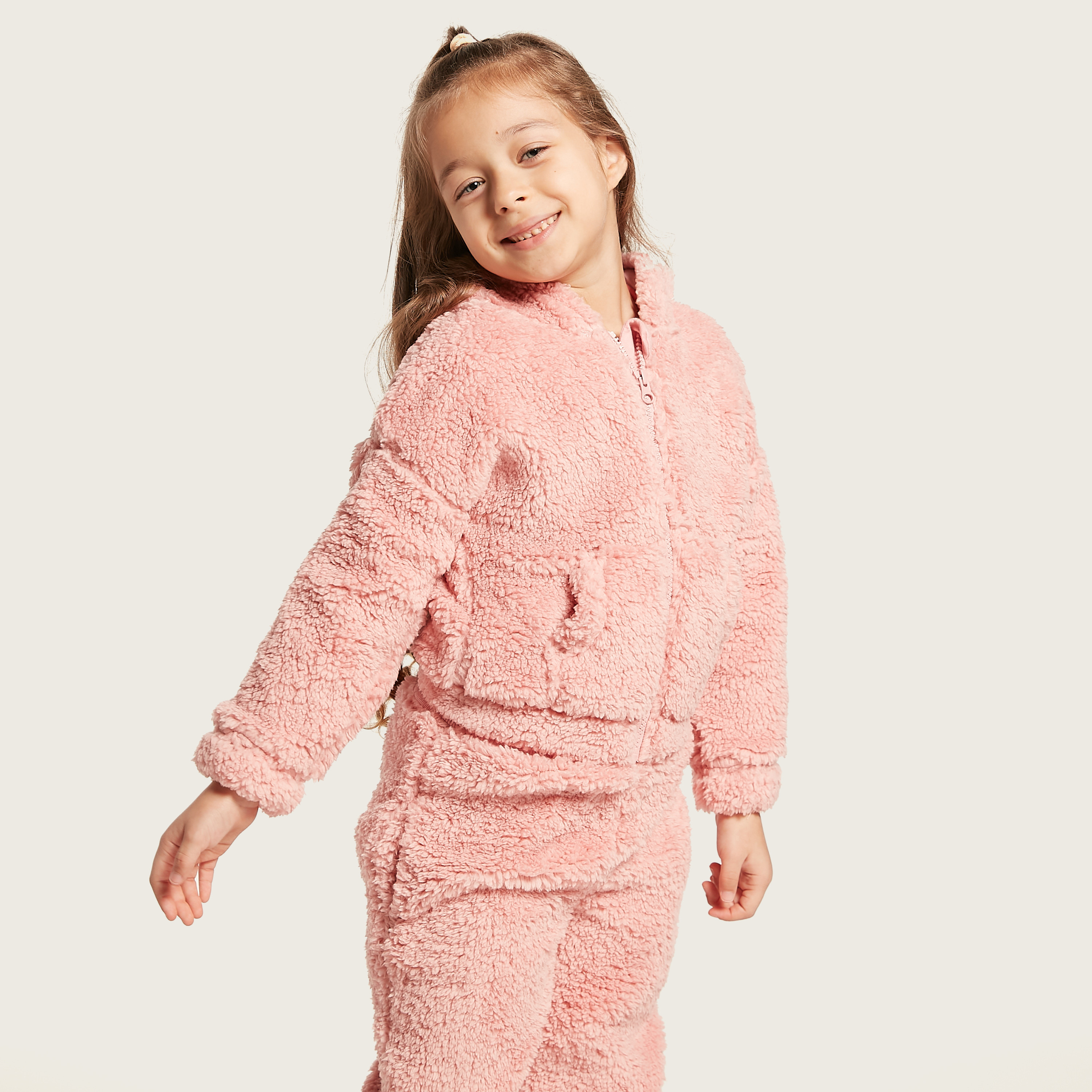 Juniors Textured Hooded Sweatshirt and Jog Pants Set-baby-girls-clothing-setsandcoords-image-3