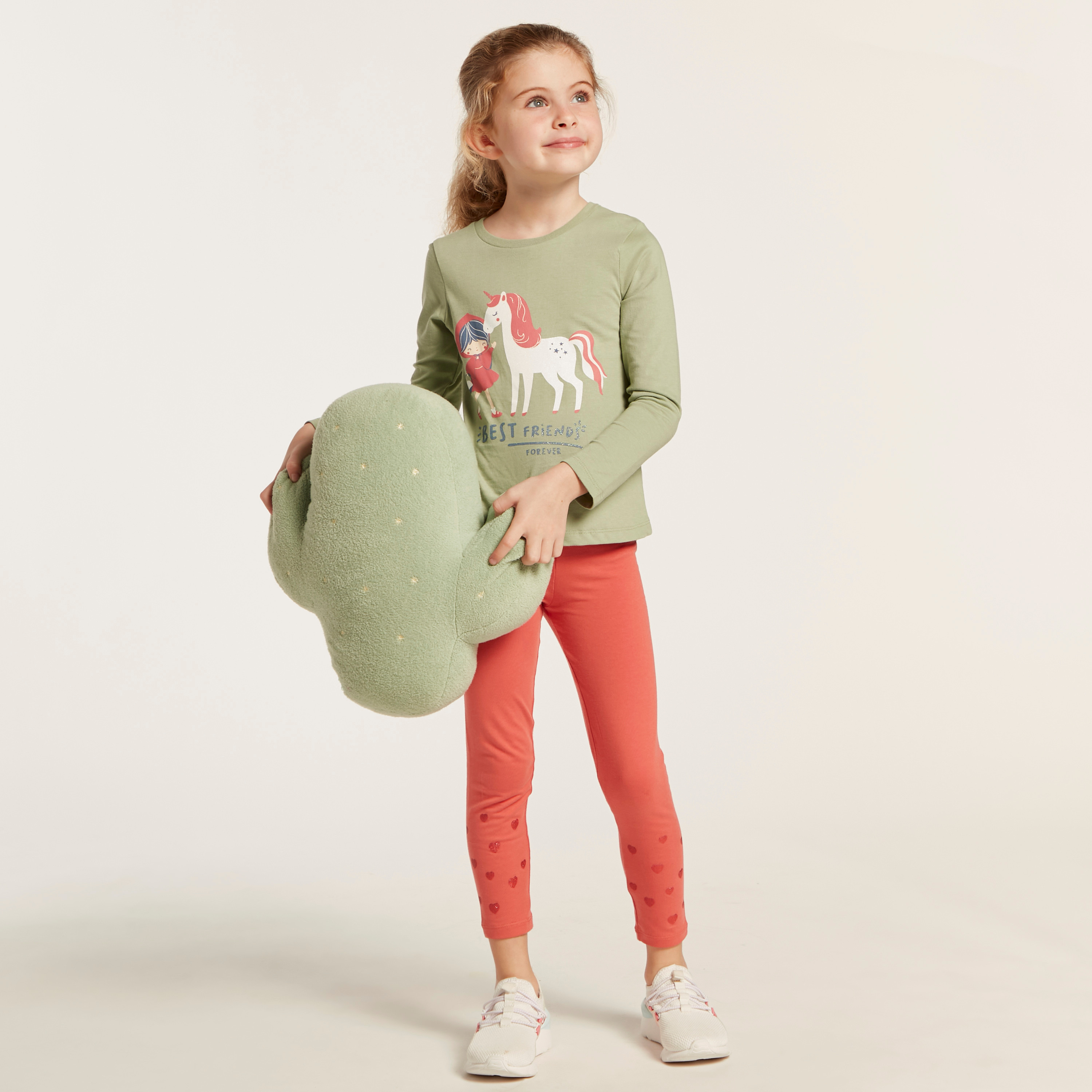 Eligo Graphic Print Crew Neck Top with Long Sleeves-baby-girls-clothing-blousesandshirts-image-1