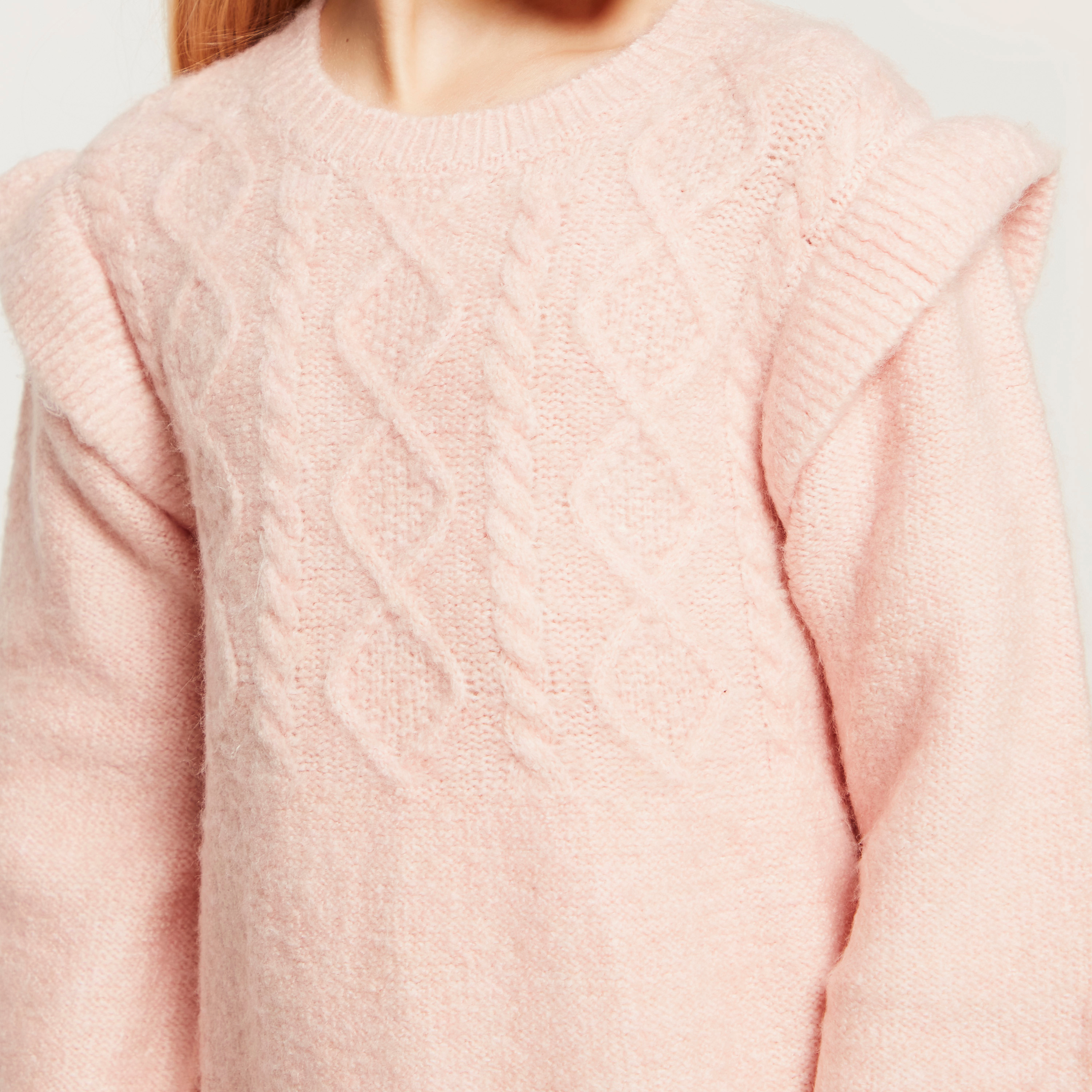 فستان بارز الملمس بأكمام طويلة-girls-clothing-dressesandjumpsuits-image-3