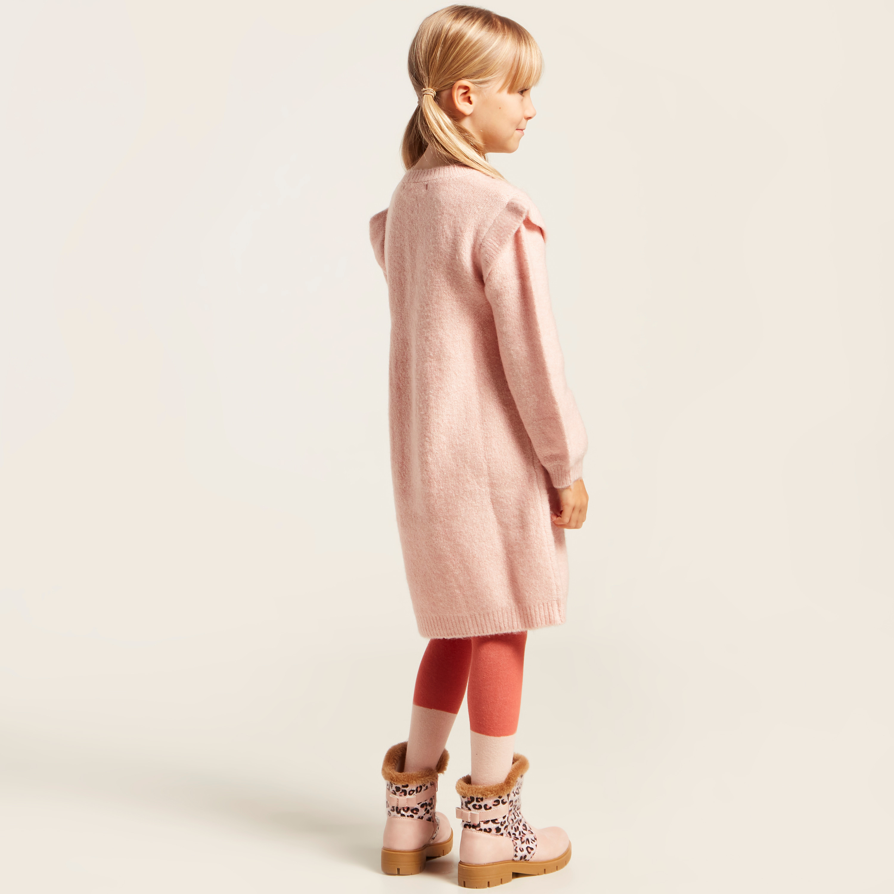 فستان بارز الملمس بأكمام طويلة-girls-clothing-dressesandjumpsuits-image-4
