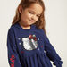 Sanrio Hello Kitty Embellished Knit Dress with Long Sleeves and Hood-Dresses%2C Gowns and Frocks-thumbnail-1