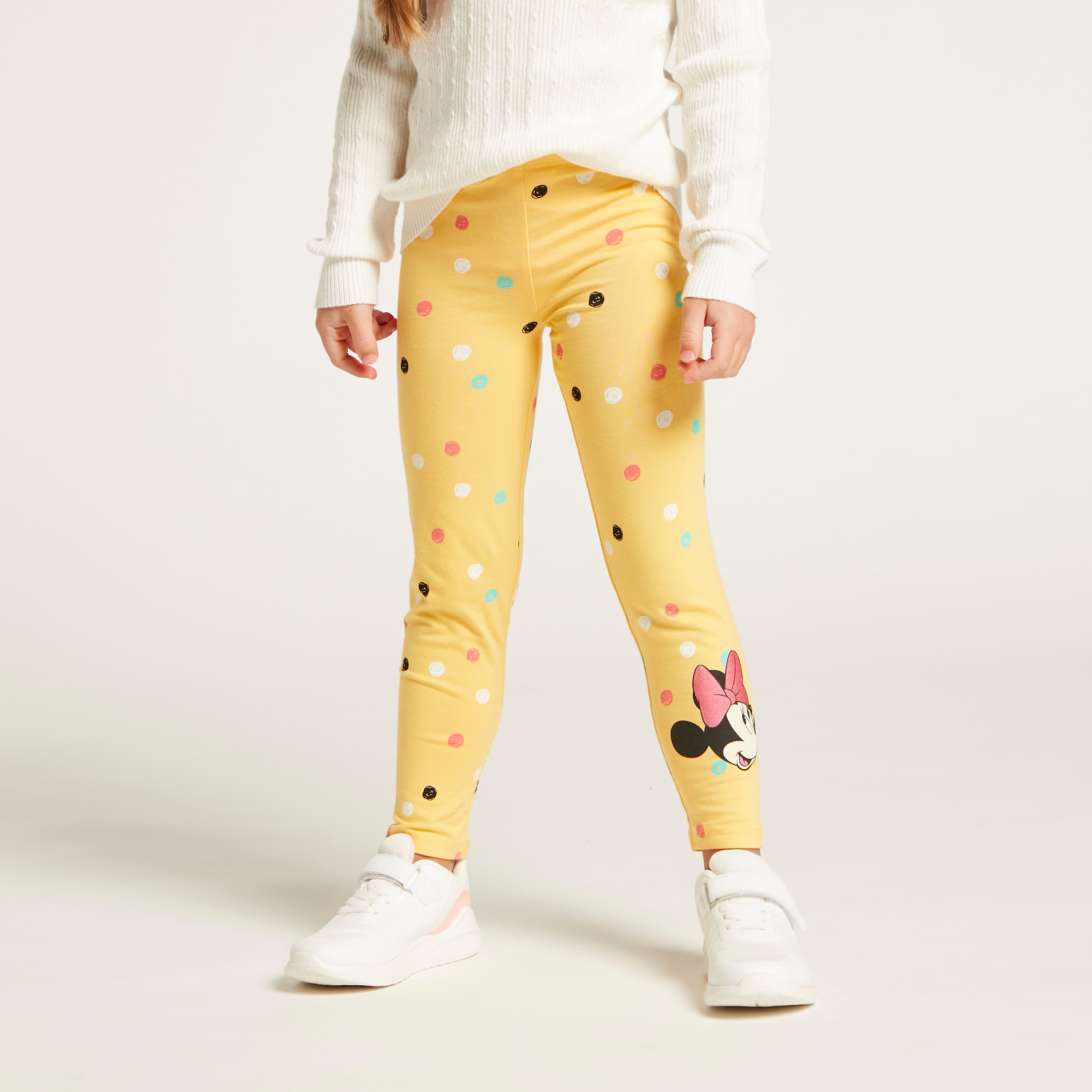 Buy Disney Minnie Mouse Printed Leggings with Elasticated Waistband Online Babyshop UAE