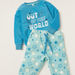 Juniors Graphic Print T-shirt and All-Over Printed Pyjamas Set-Nightwear-thumbnail-3