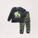 Juniors Graphic Print T-shirt and All-Over Printed Pyjamas Set-Pyjama Sets-thumbnail-0