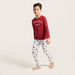 Juniors Graphic Print T-shirt and Jog Pants Set-Pyjama Sets-thumbnail-3