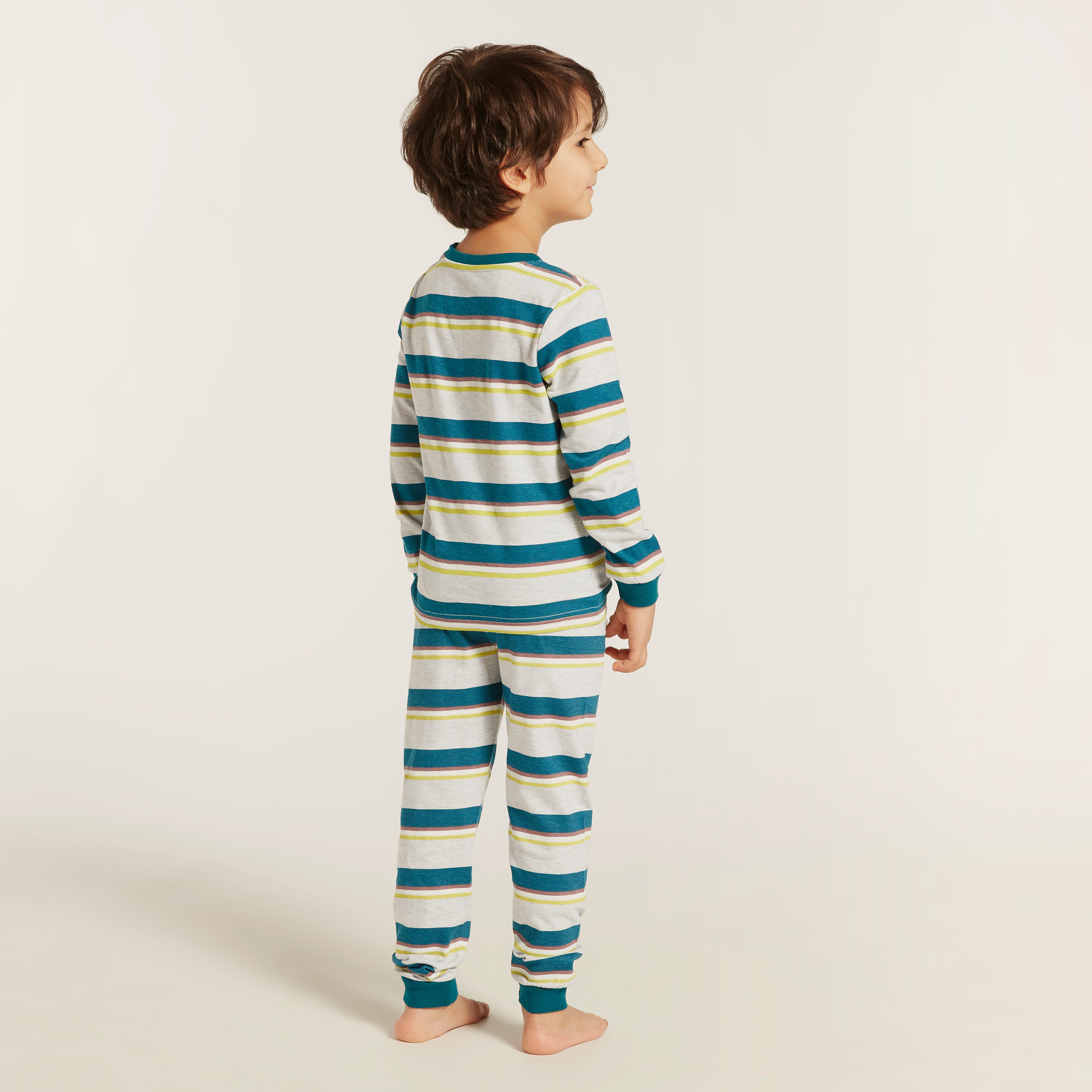 Juniors Printed T-shirt and Pyjamas - Set of 3-boys-clothing-nightwear-image-5