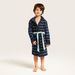 Juniors Striped Bath Robe with Long Sleeves and Pockets-Towels and Flannels-thumbnail-2