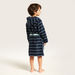 Juniors Striped Bath Robe with Long Sleeves and Pockets-Towels and Flannels-thumbnail-3