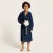 Textured Hooded Bathrobe with Long Sleeves and Tie-Up Belt-Towels and Flannels-thumbnail-0