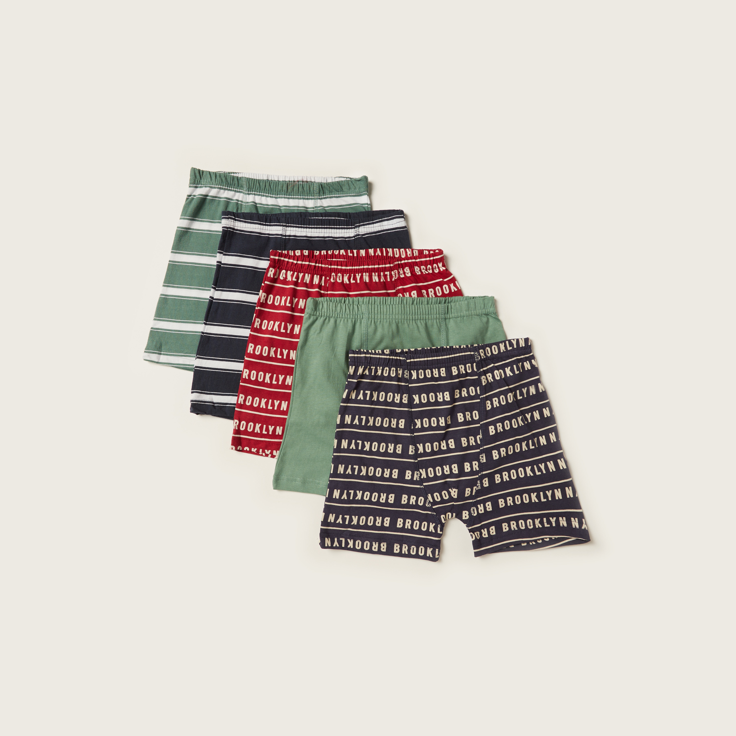 Juniors Assorted Boxers with Elasticated Waistband - Set of 5-boys-clothing-innerwear-boxersandbriefs-image-1