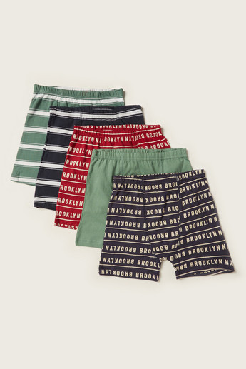 Juniors Assorted Boxers with Elasticated Waistband - Set of 5