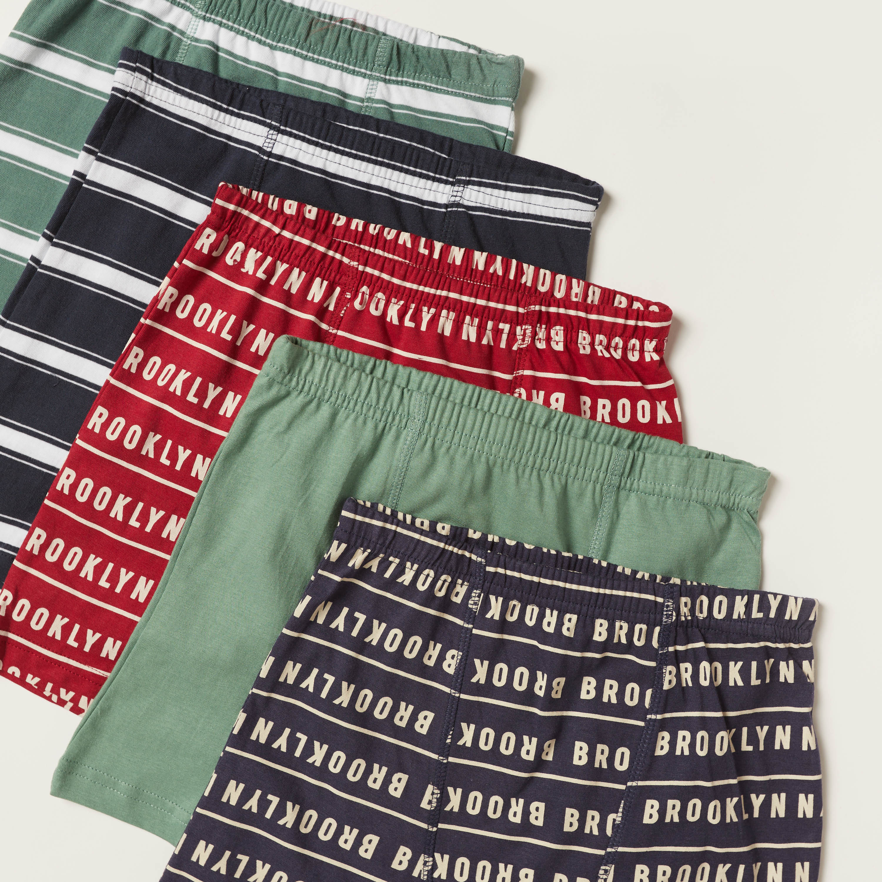 Juniors Assorted Boxers with Elasticated Waistband - Set of 5-boys-clothing-innerwear-boxersandbriefs-image-2