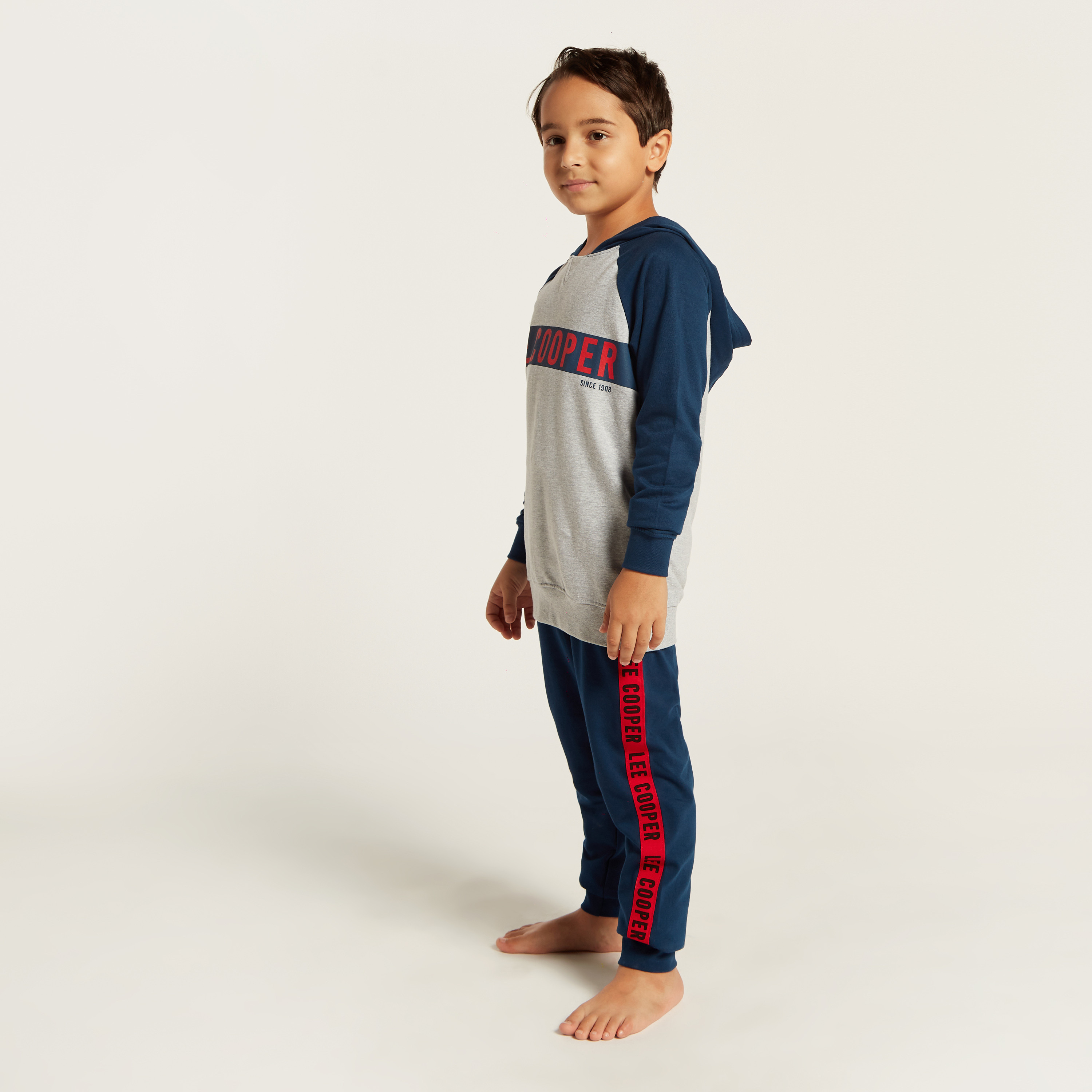 Buy Lee Cooper Printed Print Sweatshirt and Pyjamas Set Online for