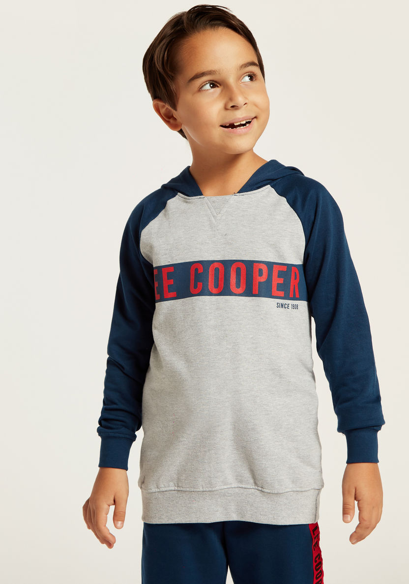 Lee Cooper Printed Print Sweatshirt and Pyjamas Set-Nightwear-image-1