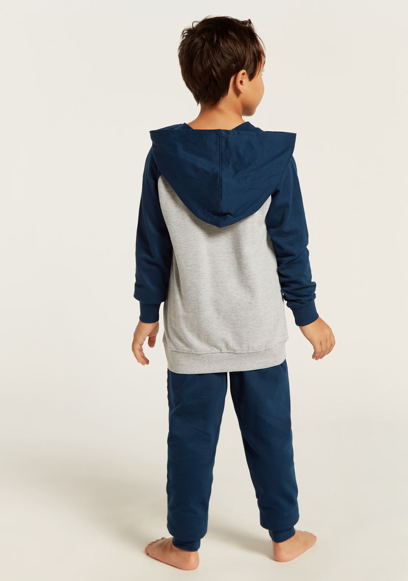 Lee Cooper Printed Print Sweatshirt and Pyjamas Set-Nightwear-image-4
