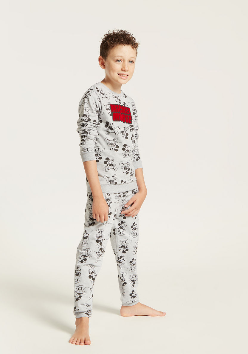 Disney All-Over Mickey Mouse Print T-shirt and Pyjamas Set-Nightwear-image-0
