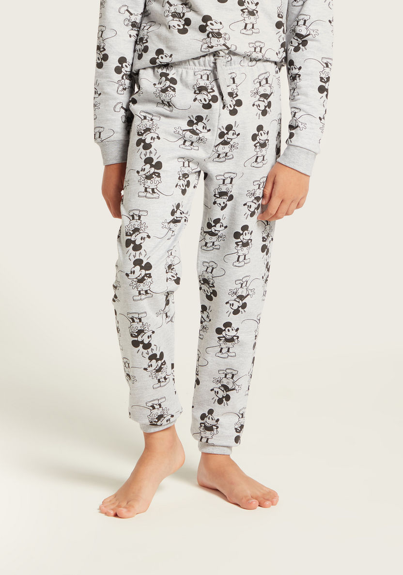 Disney All-Over Mickey Mouse Print T-shirt and Pyjamas Set-Nightwear-image-3