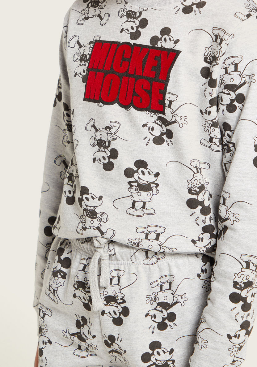 Disney All-Over Mickey Mouse Print T-shirt and Pyjamas Set-Nightwear-image-4